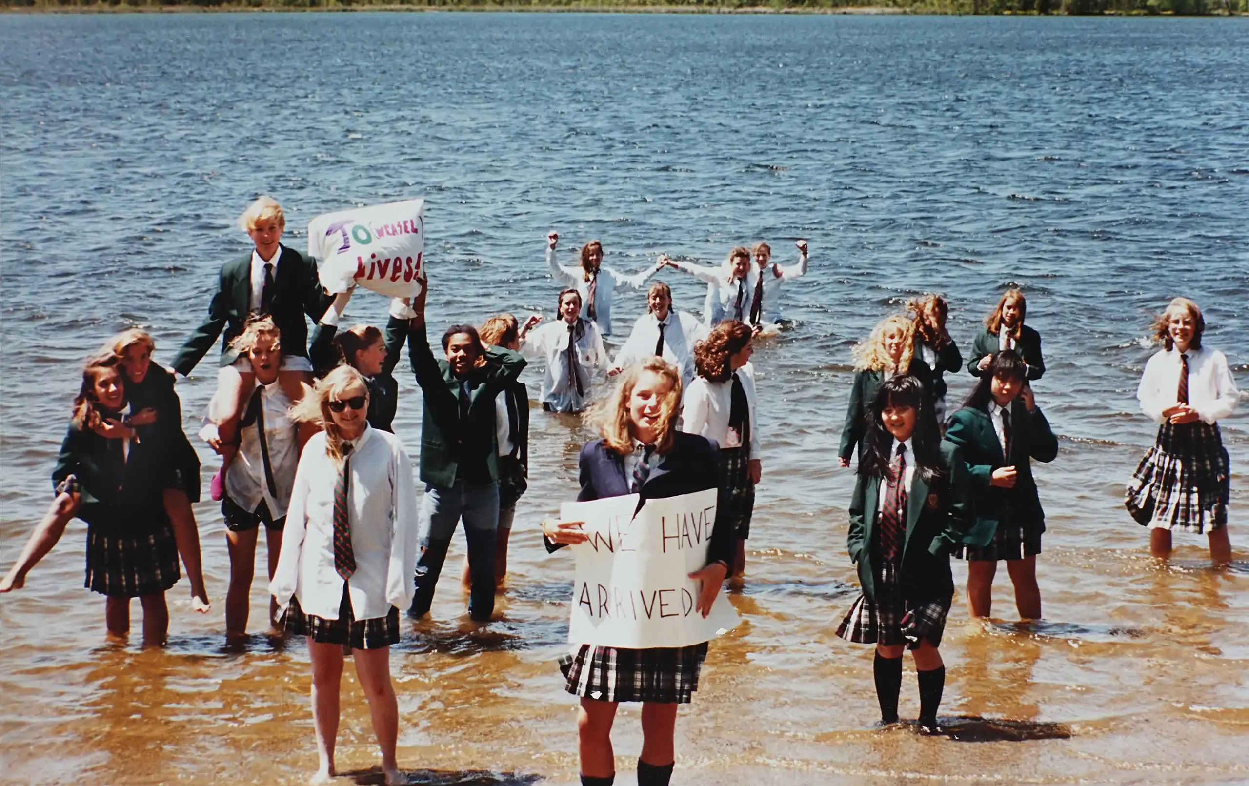 Archival photograph of Lakefield's first female students