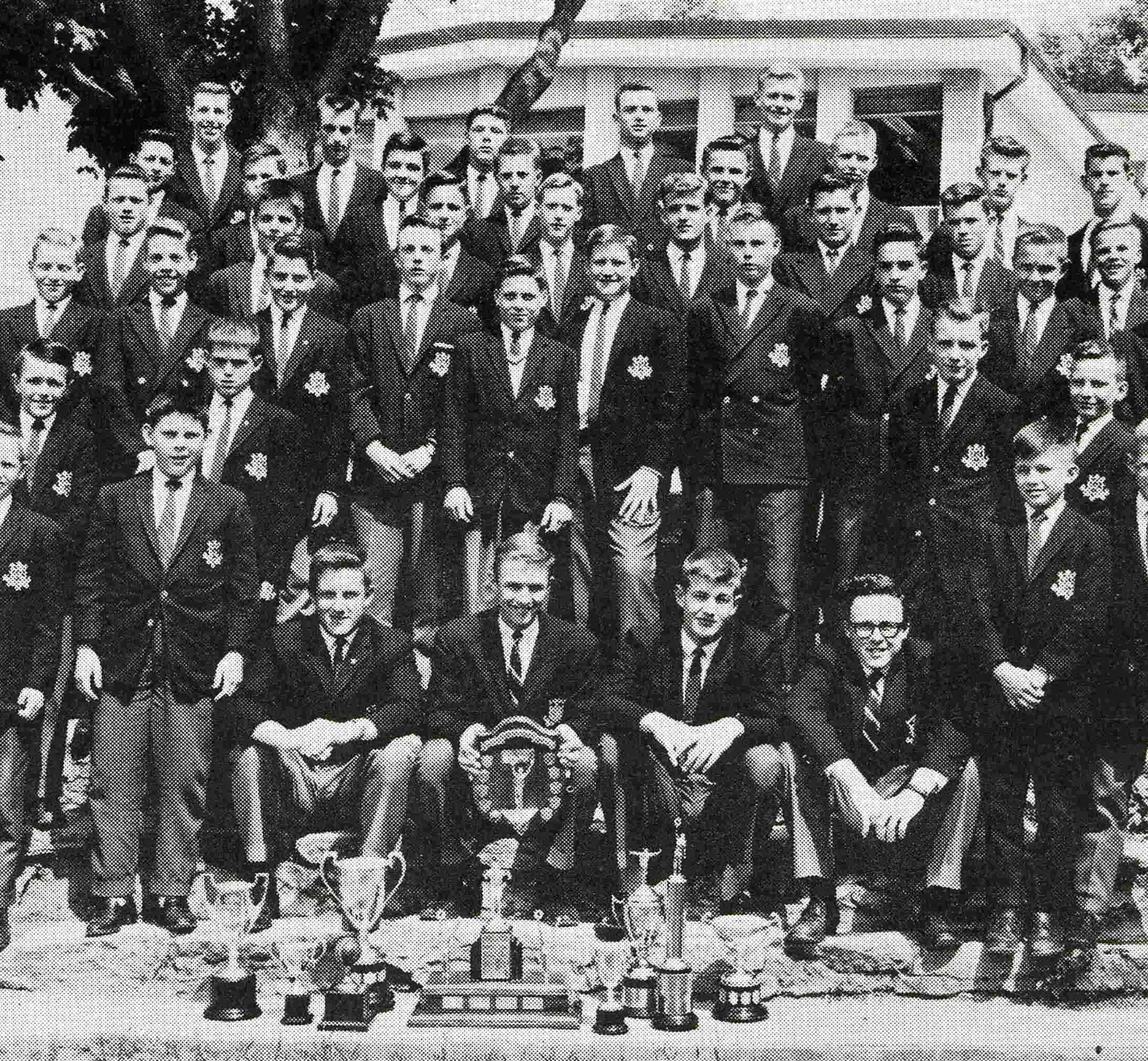 Archival photograph of students