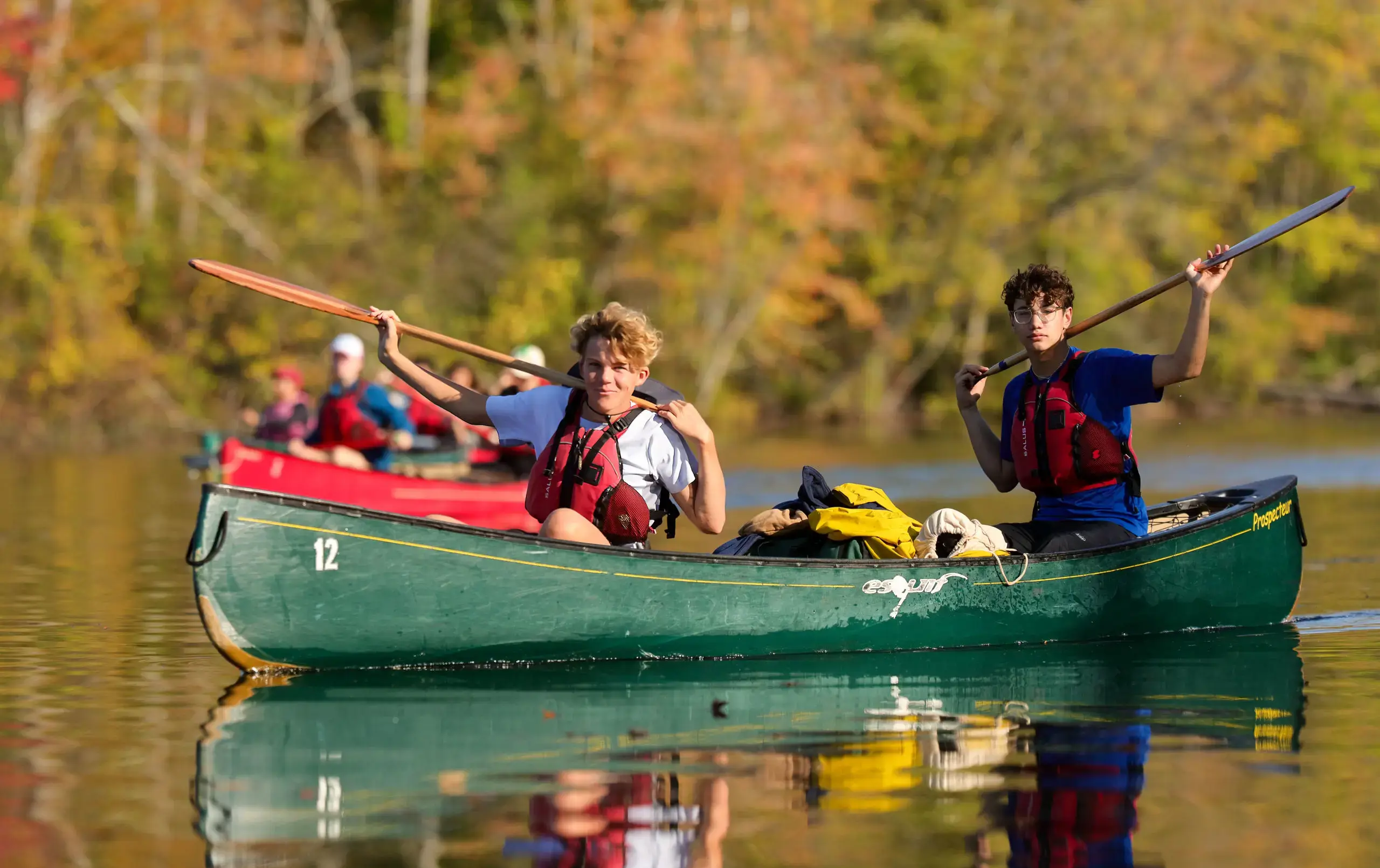 Students kayaking