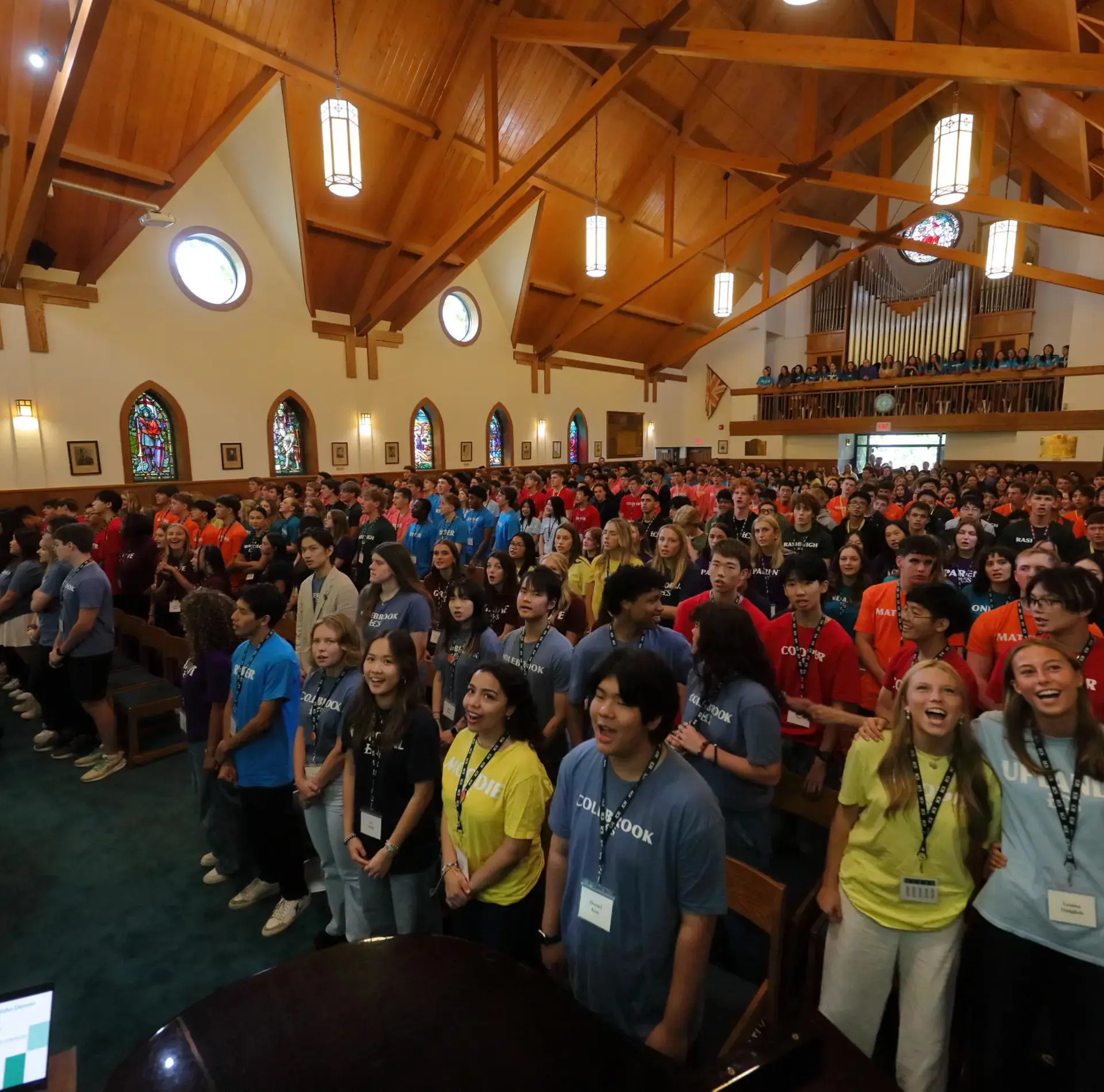 Students in chapel session
