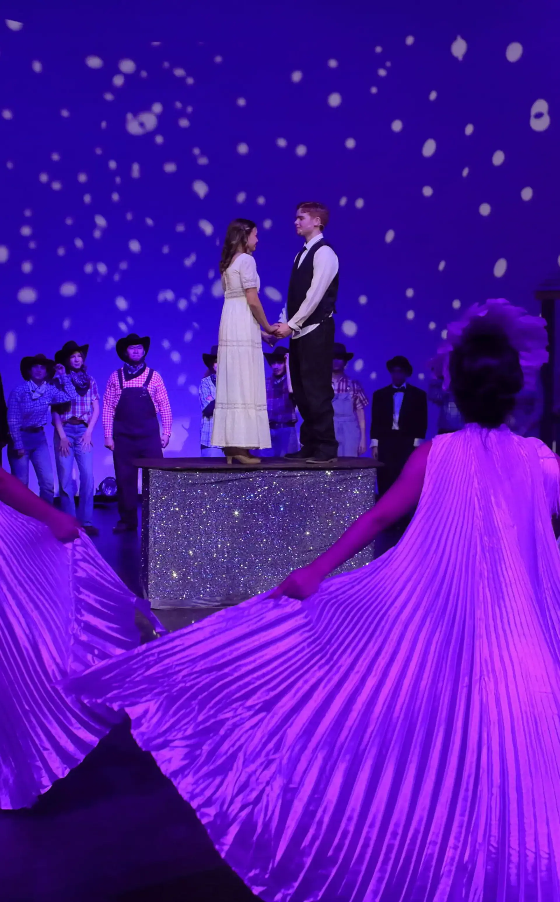 Students performing onstage