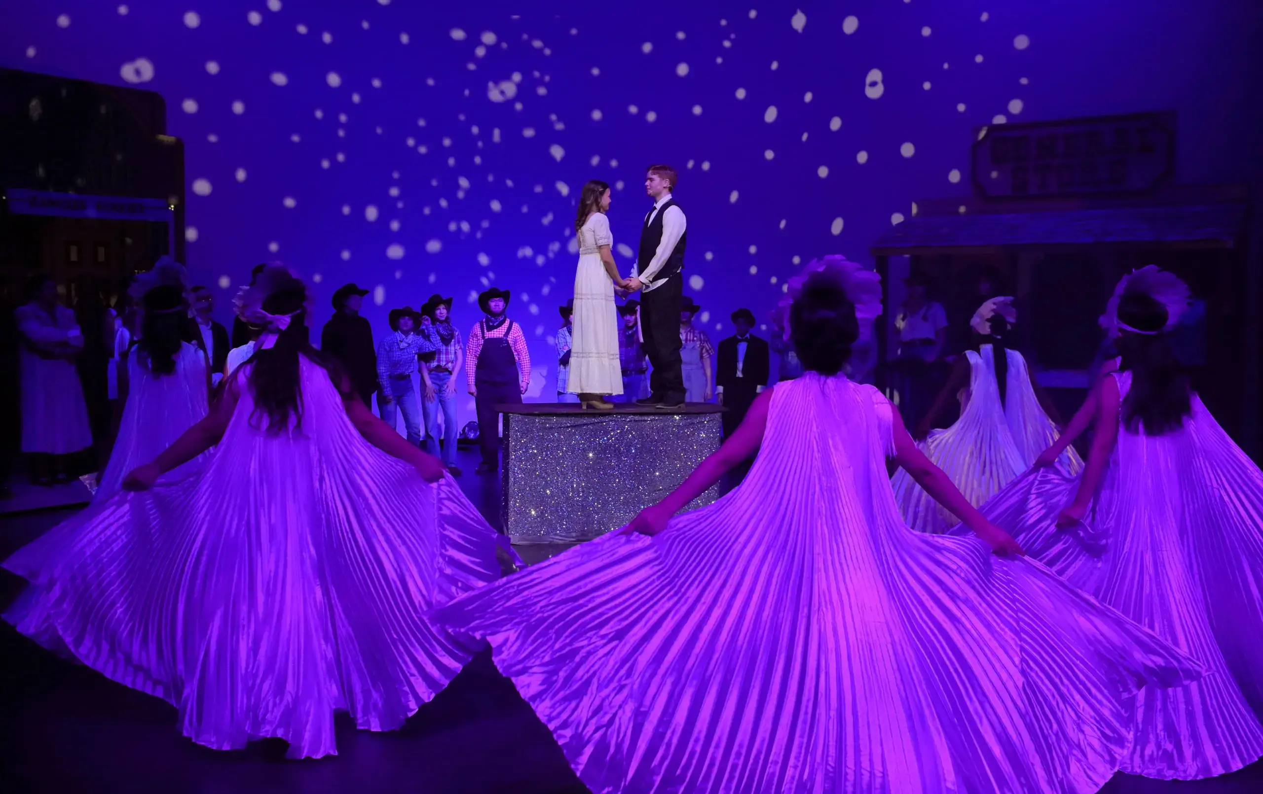 Students performing onstage