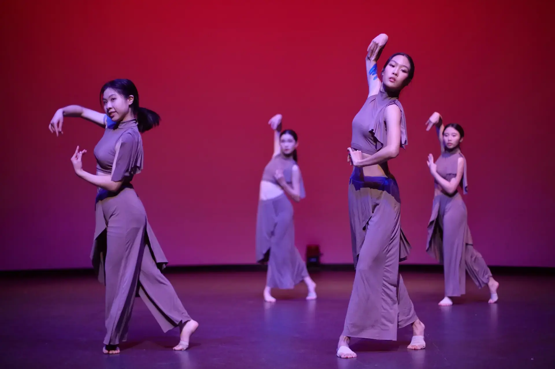Students dancing onstage
