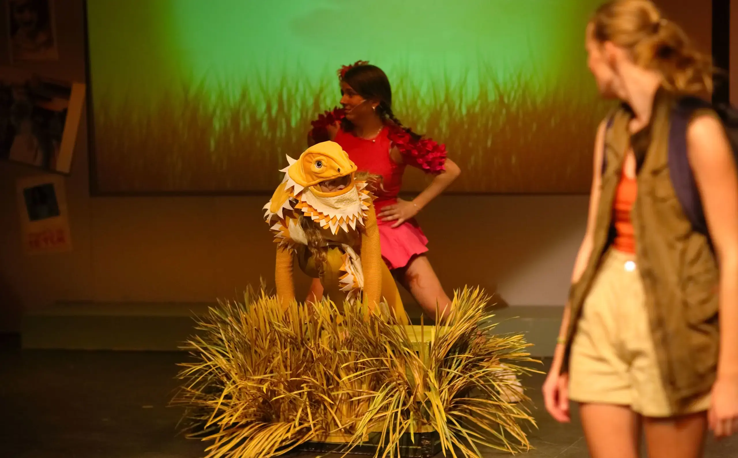 Students performing production of Mean Girls onstage