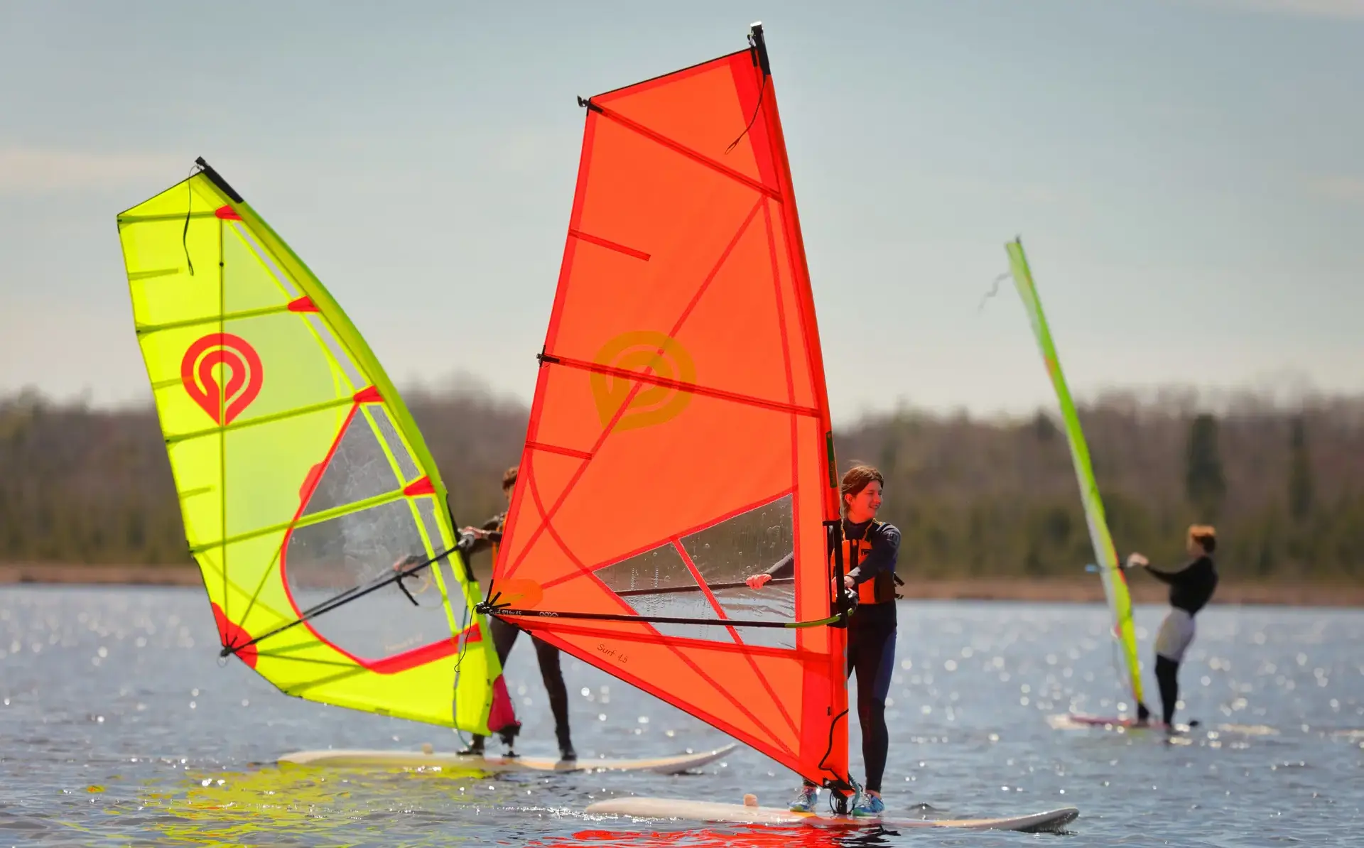 Students sailing