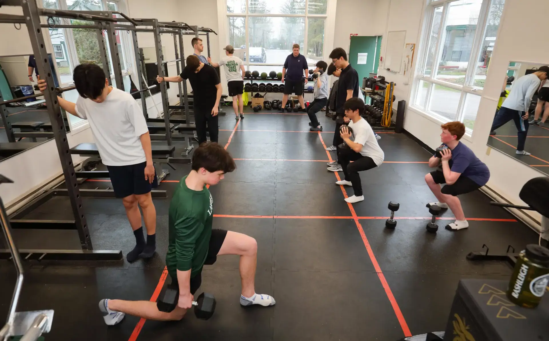 Students in gym