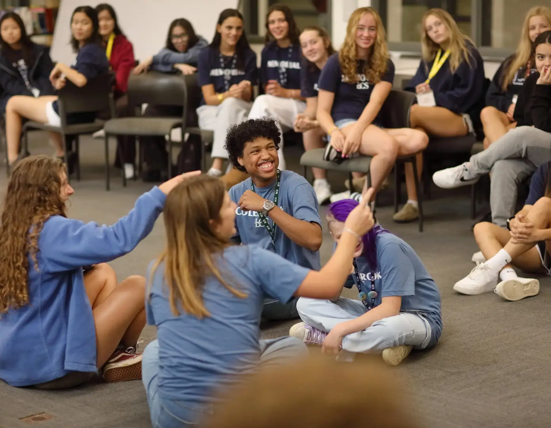 9th graders at welcome event