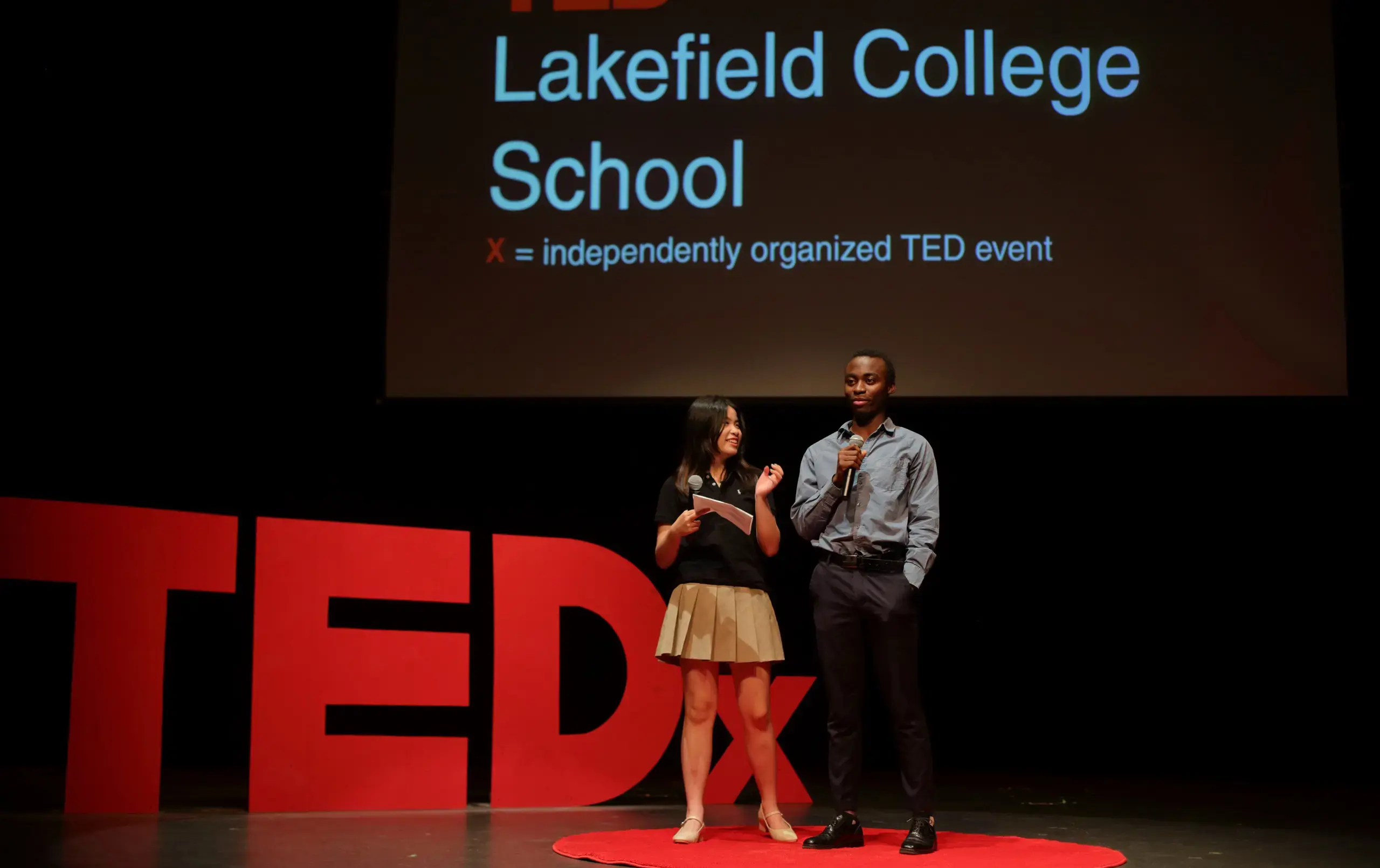 Student giving TED Talk