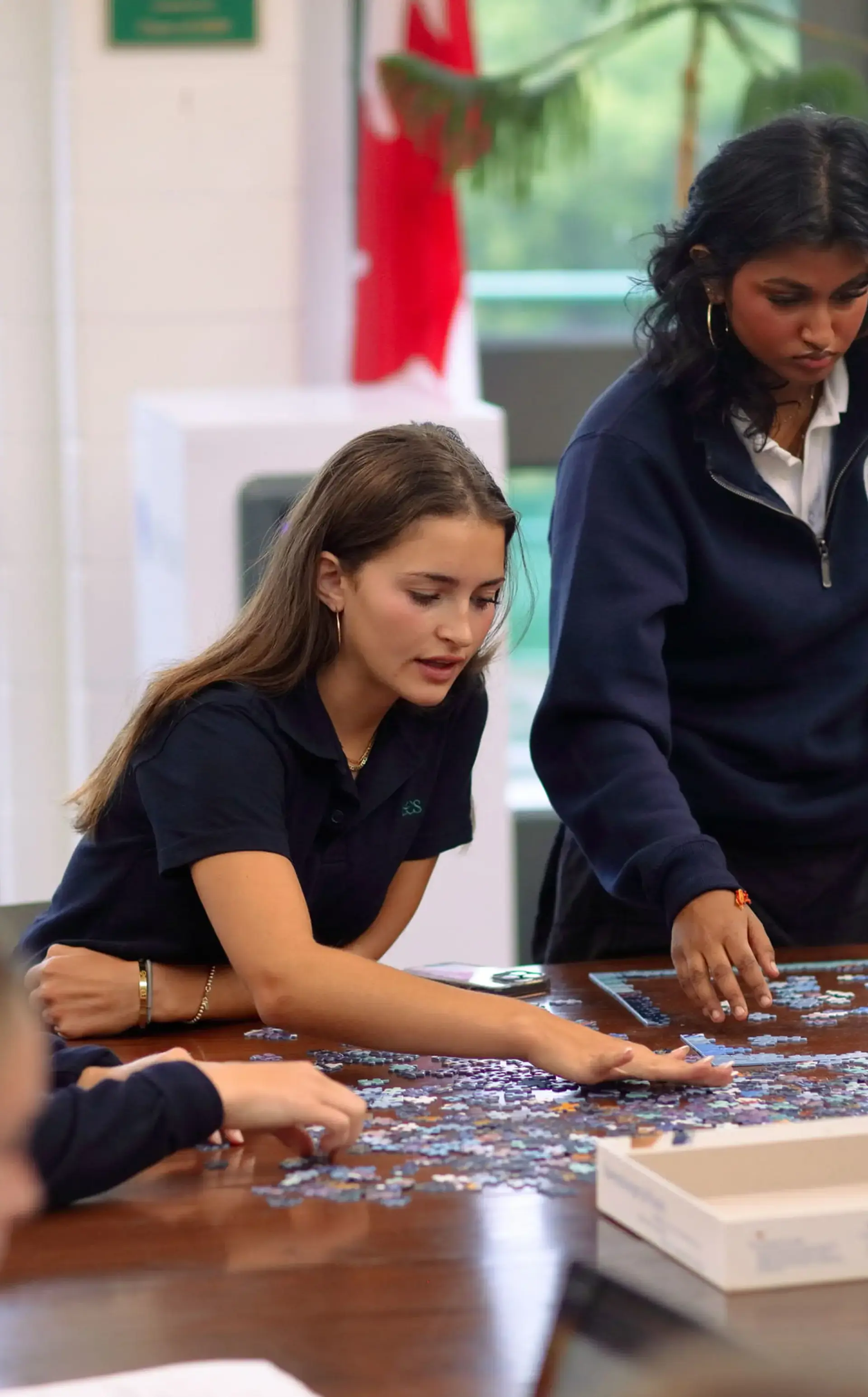 Students doing jigsaw together