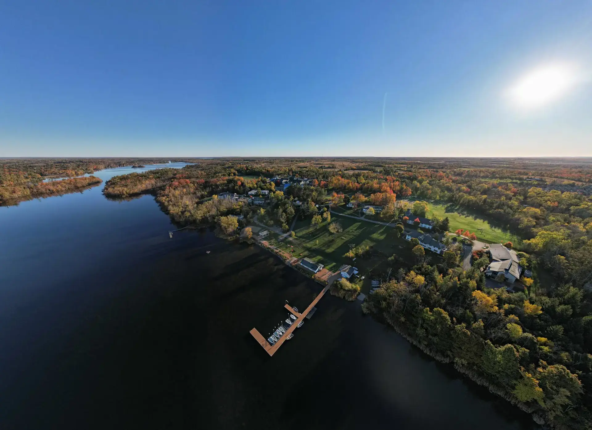 Aerial shot of Lakefield Campus