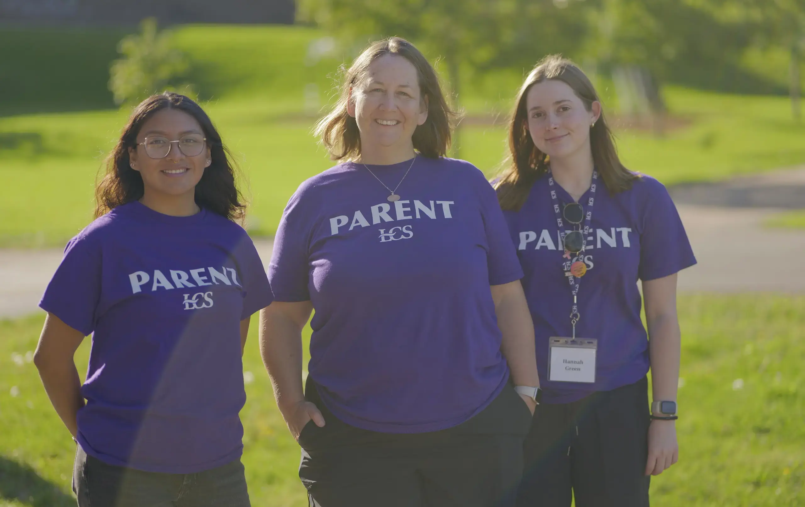 Parent House Team amongst the beautiful green LCS landscape