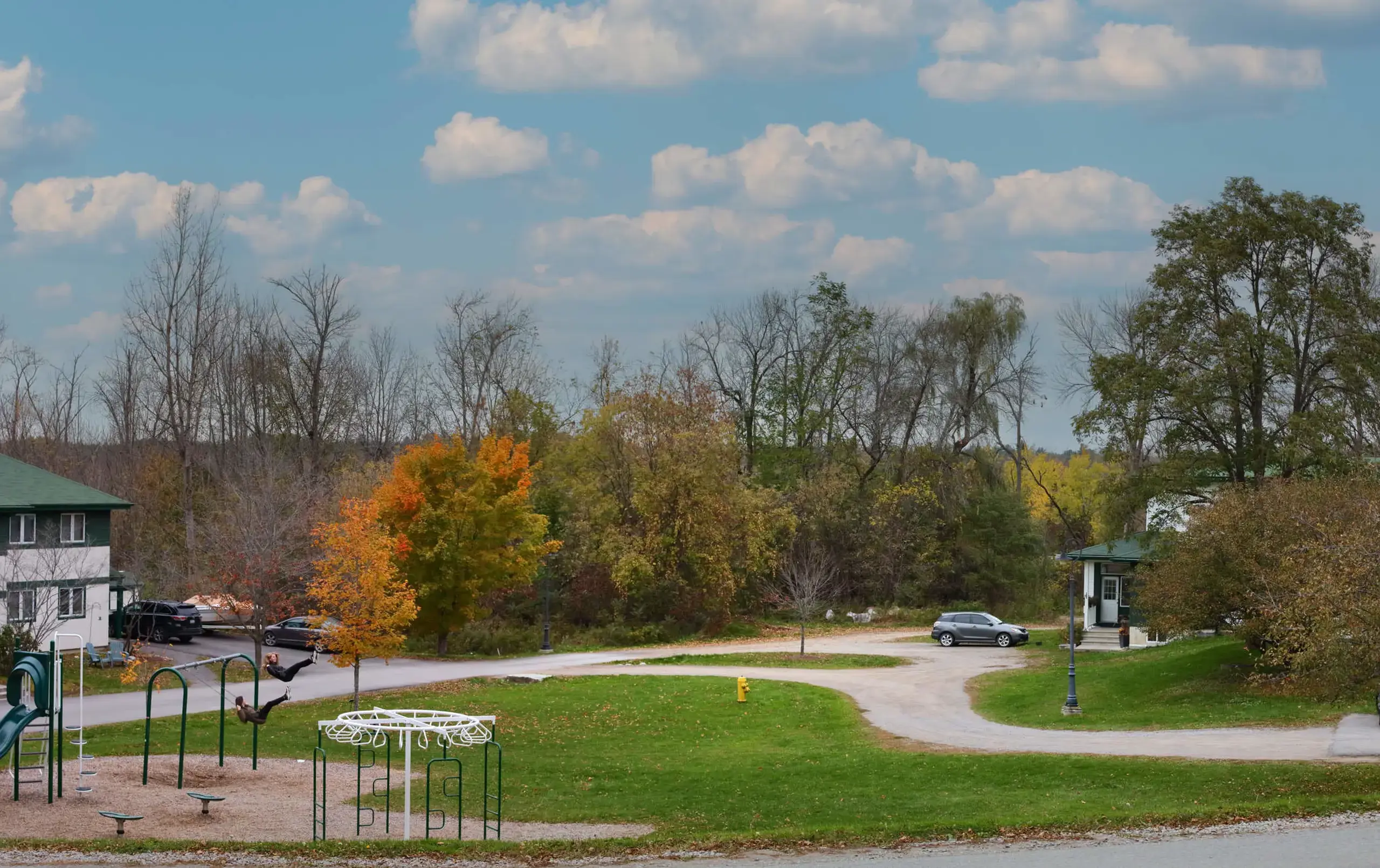 Outdoor space near Colebrook House, including playground