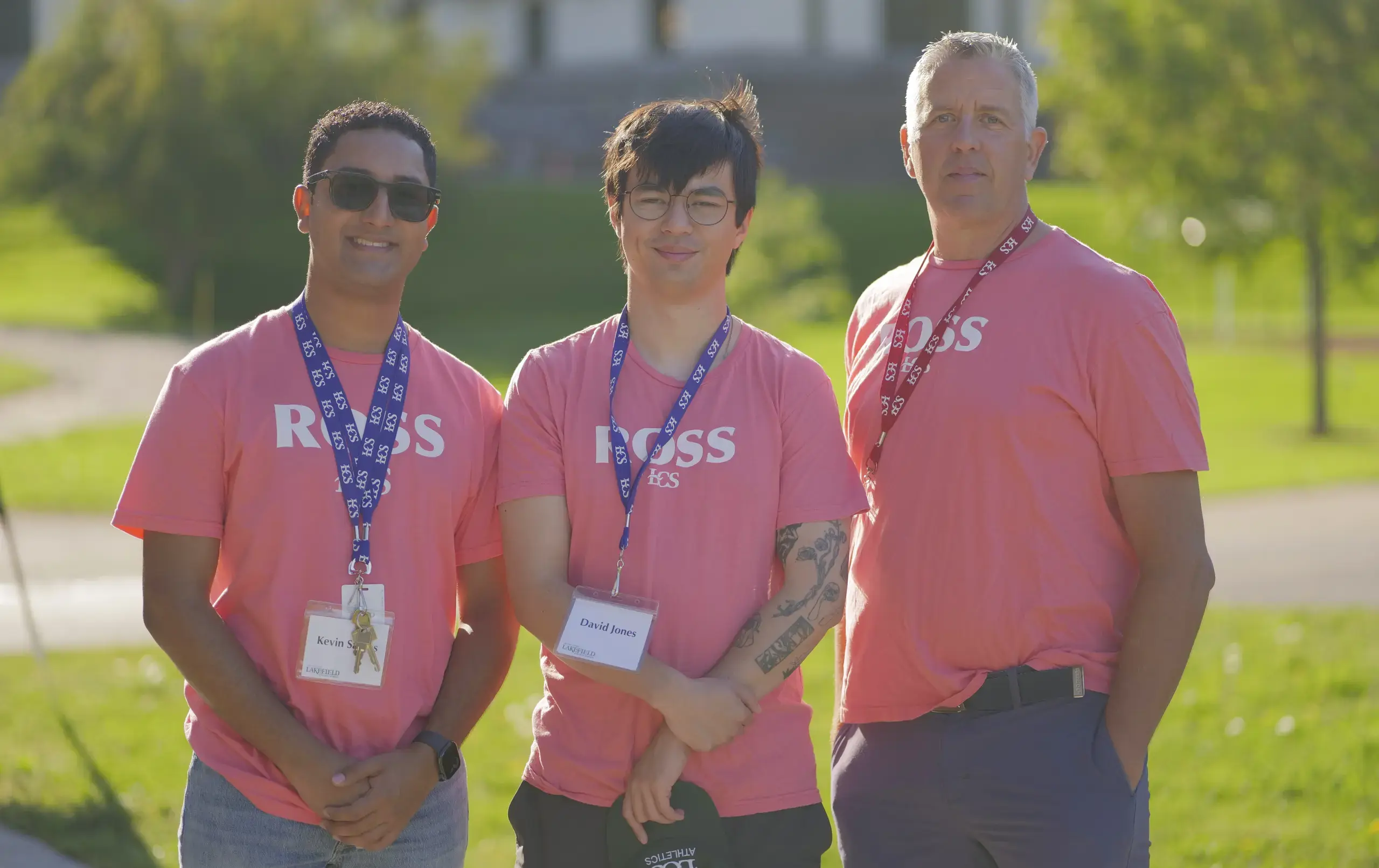Ross House Team standing outside on a beautiful day at LCS