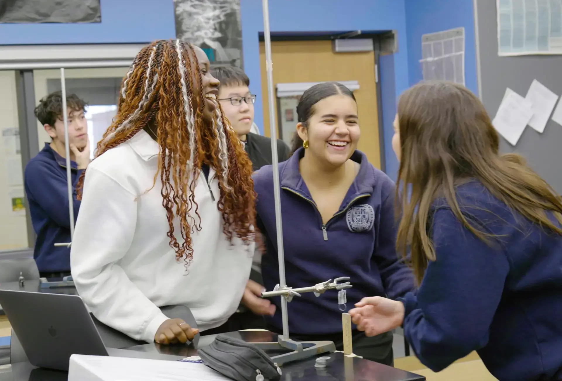 Students in science lesson