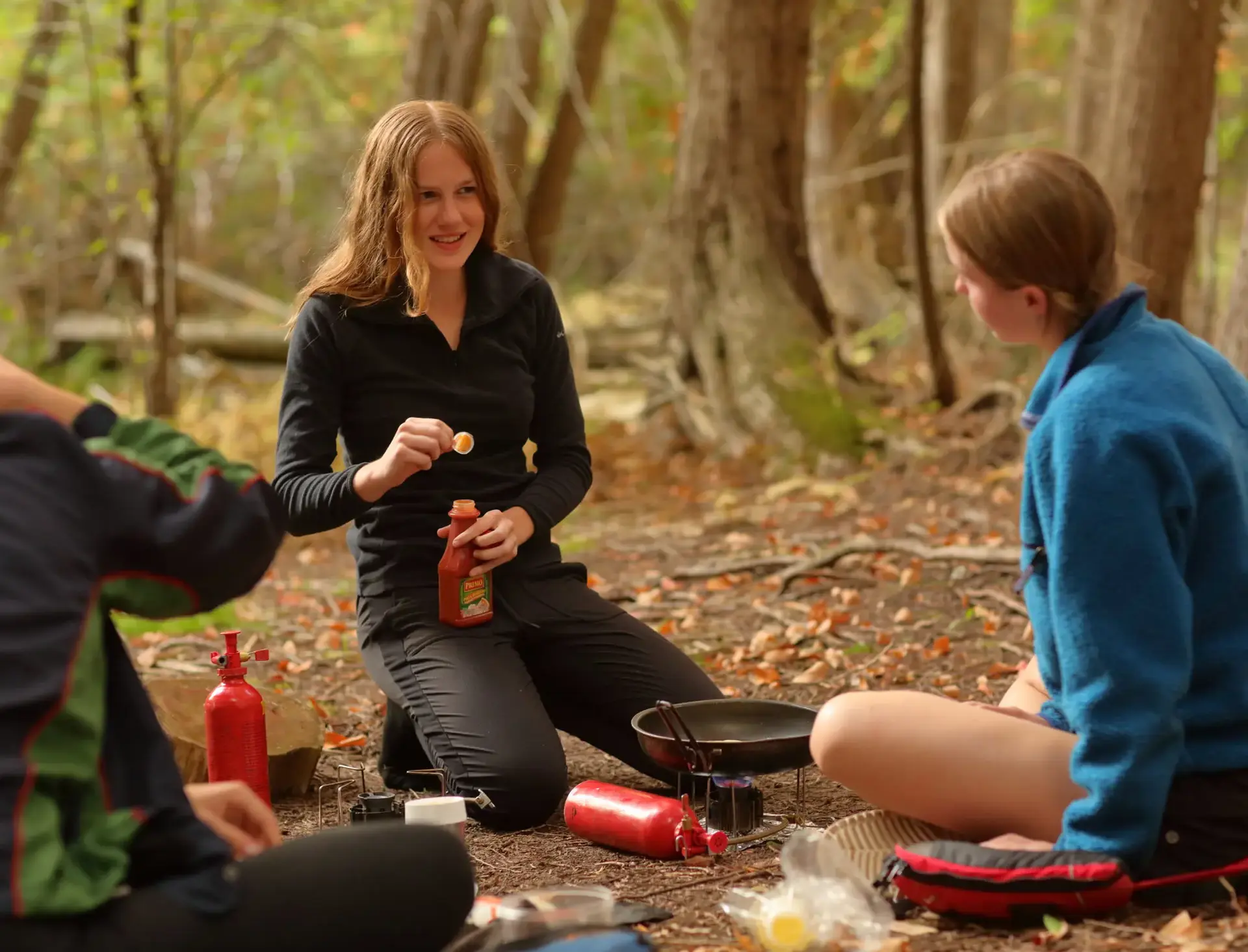 Students camping