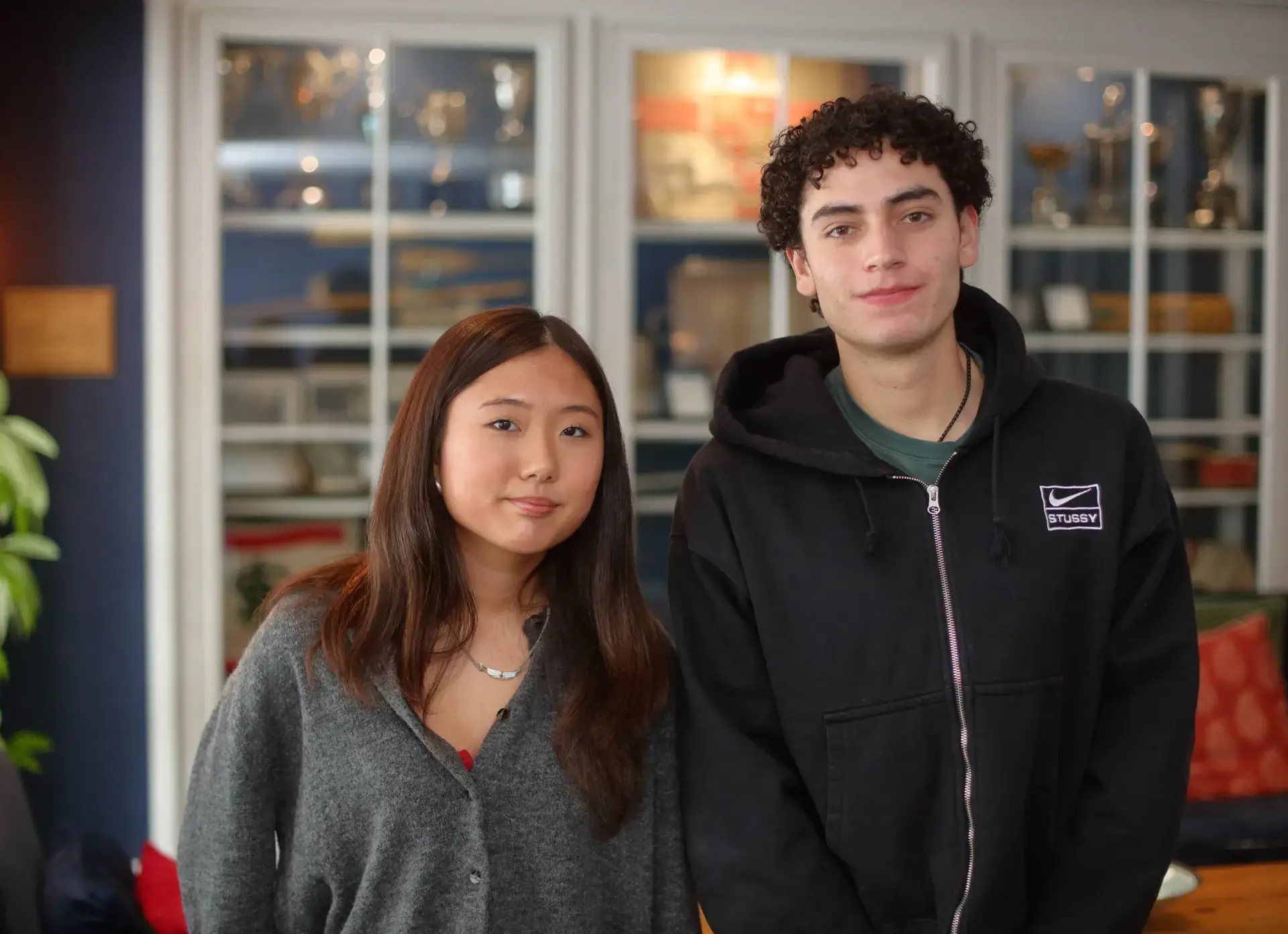 Yeji and JC standing together