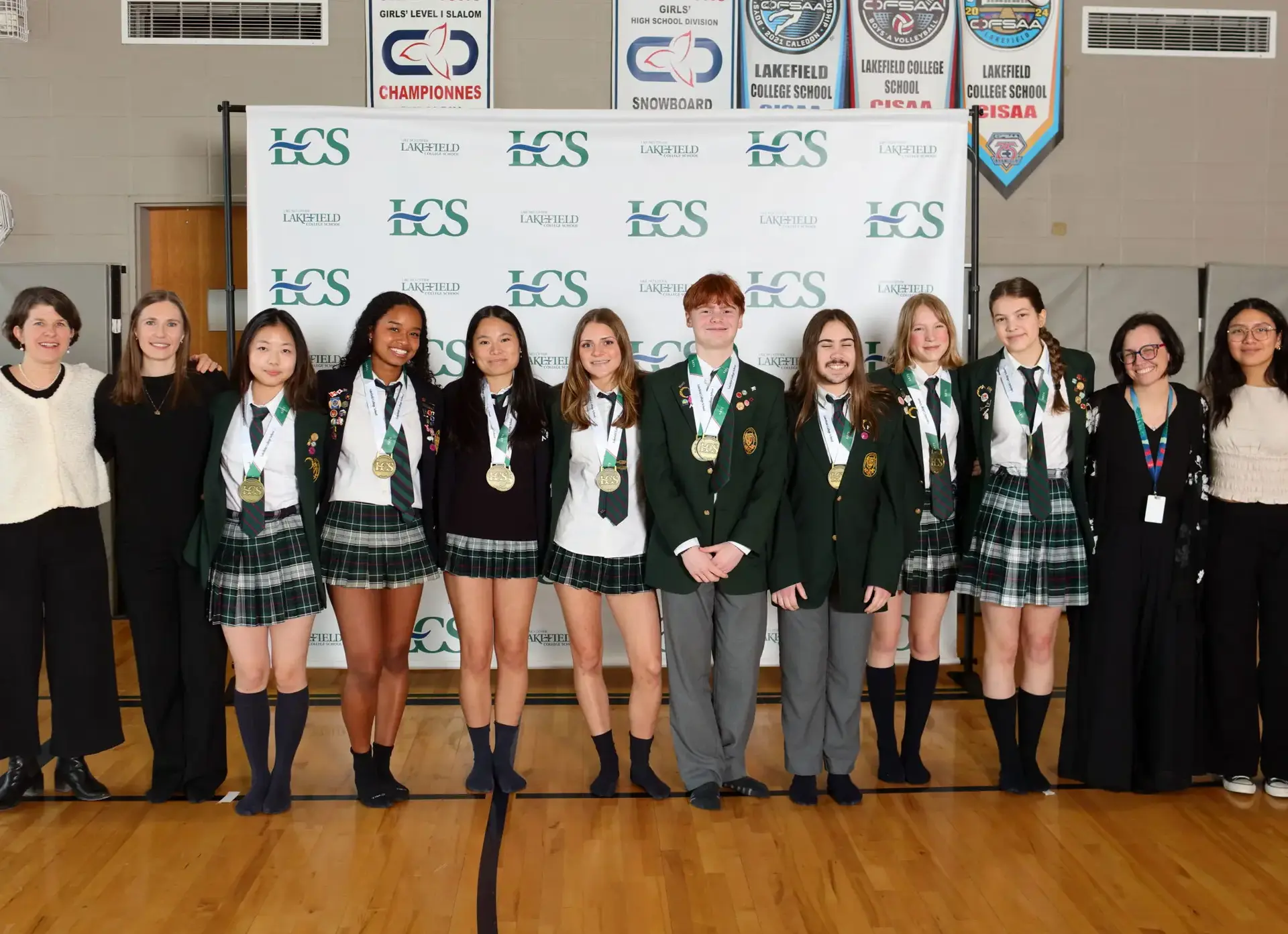 Award recipients at Winter Co-Curricular Awards