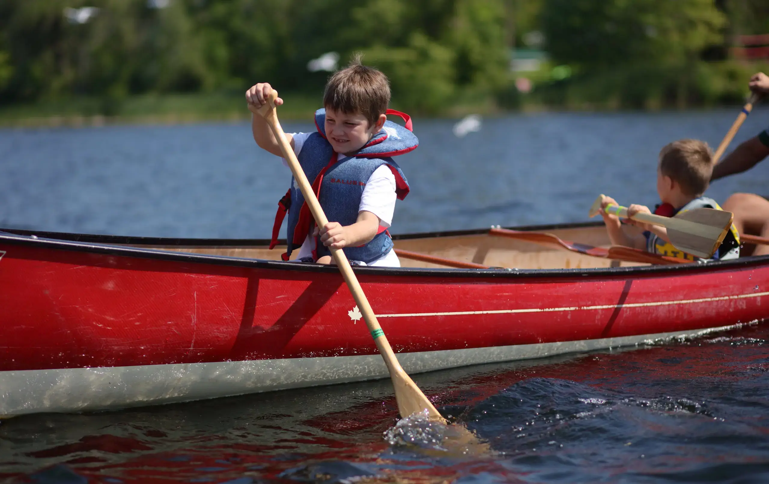 Student kayaking