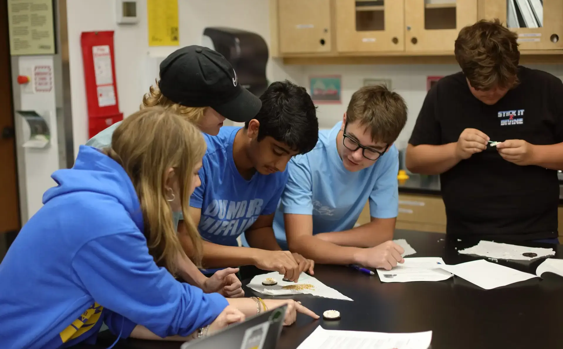 Campers taking part in class