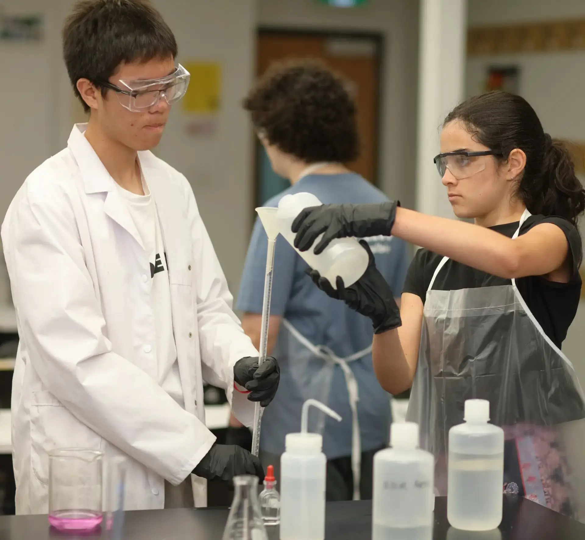 Campers in chemistry session