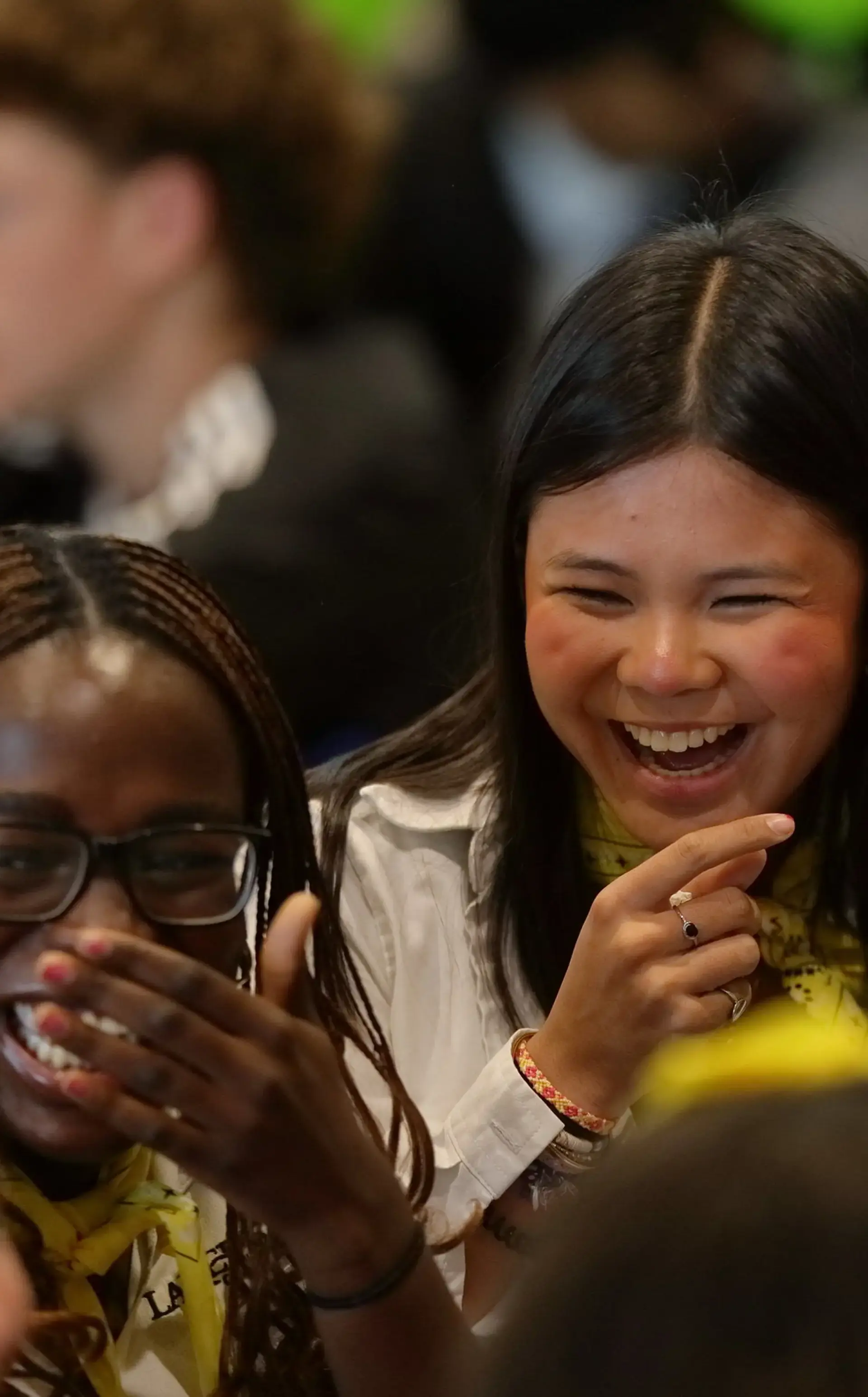 Students laughing