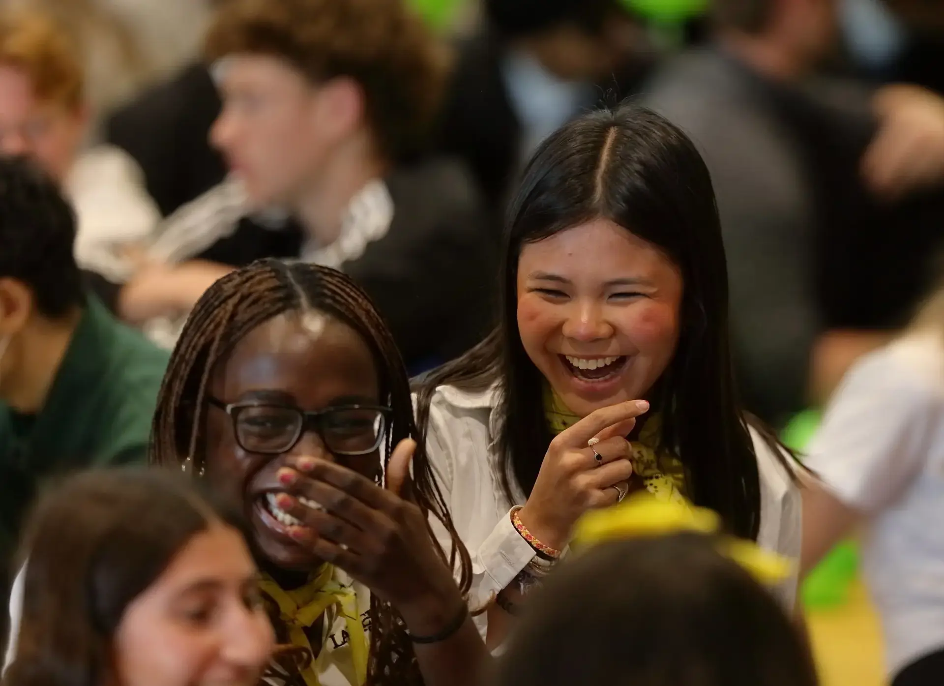 Group of smiling students