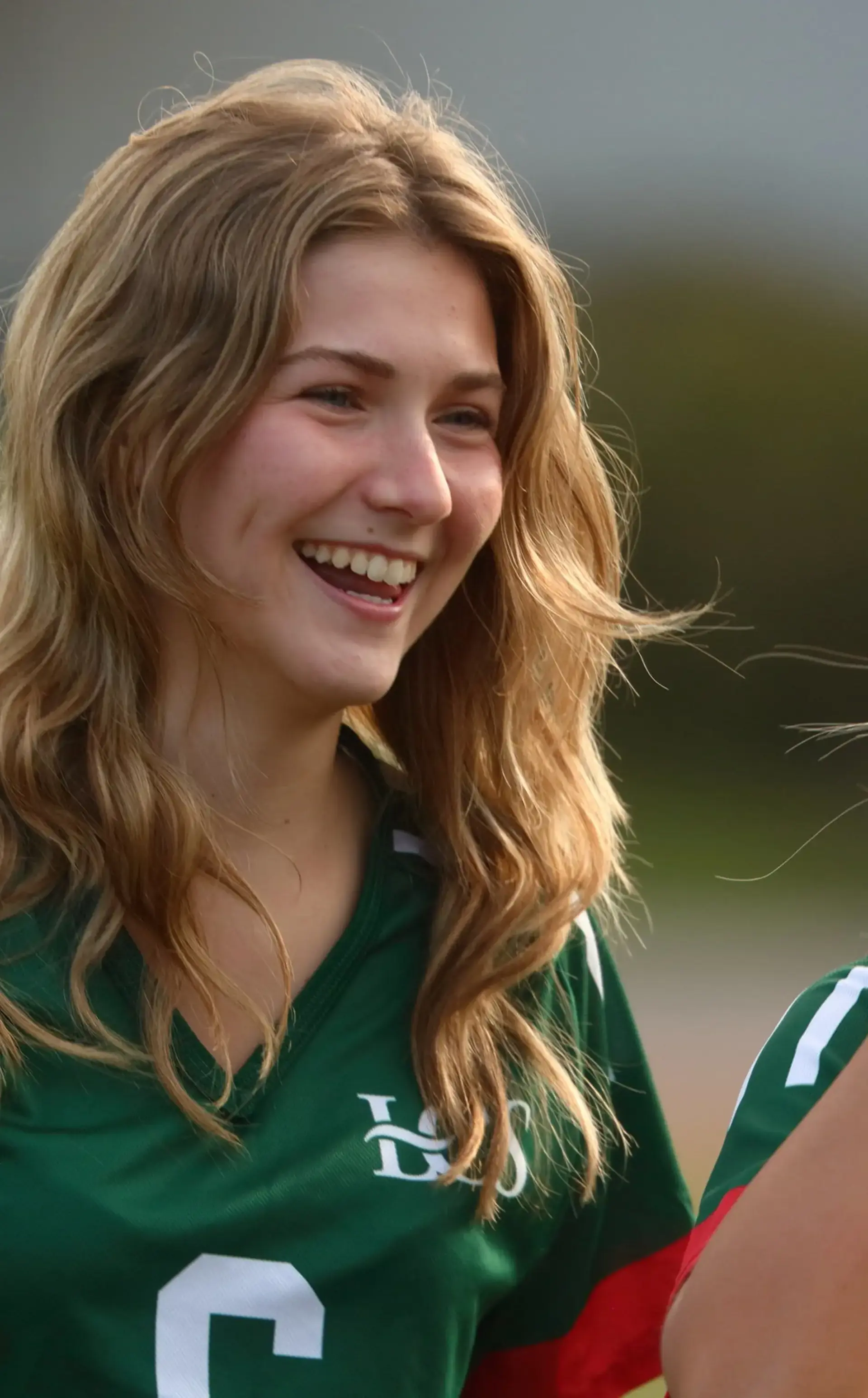 Smiling student athlete